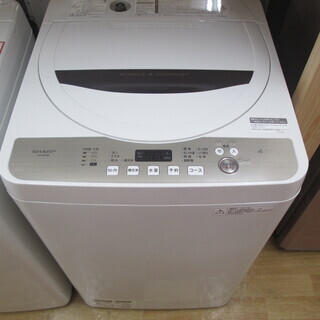 シャープ　洗濯機　ES-GE4B-C　2017年式　4.5ｋｇ