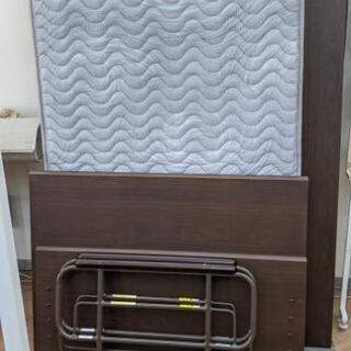 在庫1点！【プラッツ製】電動ヘッドレス付リクライニングベッド　ダブルコイルマットレス付 2モーター シングルベッド★着払可（自社配送時）