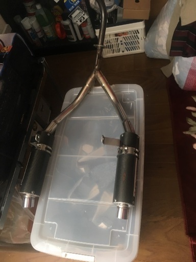 廃盤！絶版品！OVERレーシングカーボンツインマフラー OverRacing