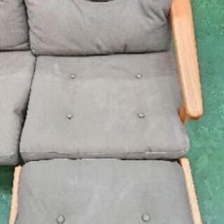 マルニ木工  2Pソファー  オットマン付き