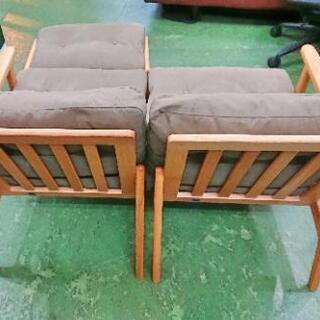 マルニ木工  2Pソファー  オットマン付き