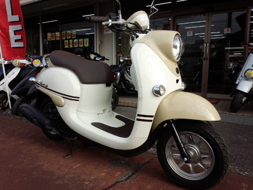 NO.3044　ビーノ（ＶＩＮＯ）　水冷４サイクル　ＦＩ車　シガーソケット電源付き　ホワイト＆ベージュ　☆彡
