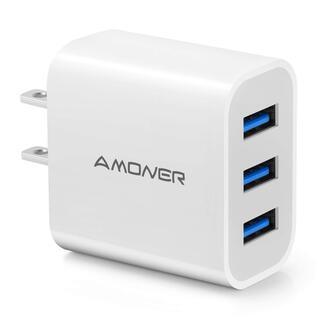 Amoner USB急速充電器 3ポート 15W ACアダプター...