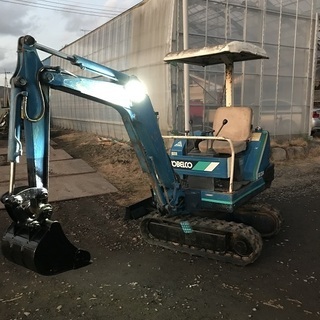 コベルコ SK014 配管付き ユンボ バックホー 油圧ショベル ゴムキャタ ...
