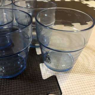 メラニン製グラス青６個