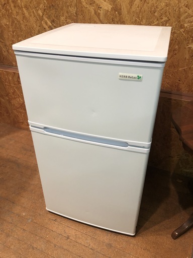 【管理KRR119】YAMADA 2017年 YRZ-C09B1 90L 2ドア冷凍冷蔵庫