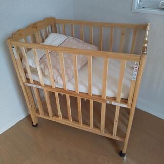 大和屋 パタン pattan 折りたたみ ミニベビーベッド マットレス、布団付き