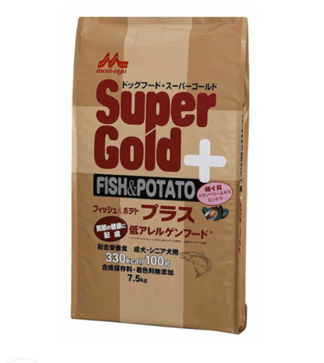 【新品・未使用2袋お得セット】スーパーゴールド　フィッシュ\u0026ポテト関節ケア用7.5kg