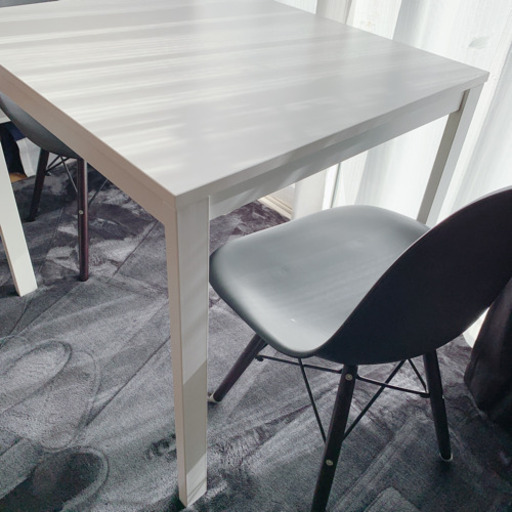 IKEA ホワイトダイニングテーブル ３点セット VANGSTA ヴァングスタ
