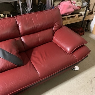 定価12万円！ ニトリ 現行品 本革 カウチソファ ロゾ4LC RED 幅237