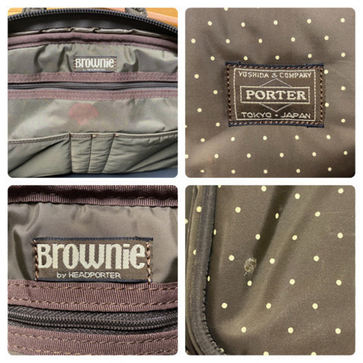 HEAD PORTER ミニボストン ドット Brownie 【公式通販】