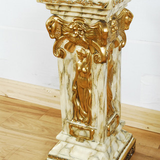 1756 イタリア 花台 台座 ゴールド装飾 置物 オブジェ 高...