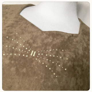 JULY ClAIRE】レトロベロア調ドルマンスリーブワンピース 金ボタン