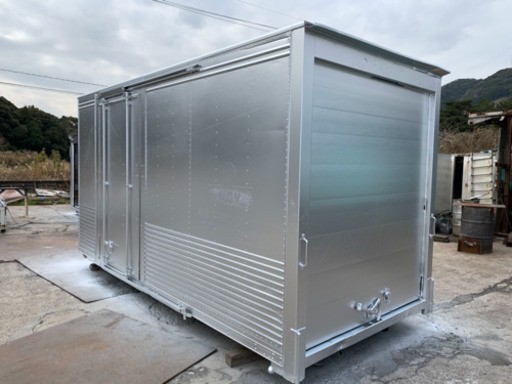 No.496 アルミバン 3t 車 アルミ箱 バイク倉庫 トラックコンテナ コメ