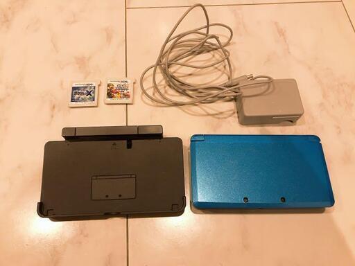 ニンテンドー3DS　アクアブルー ソフト付き