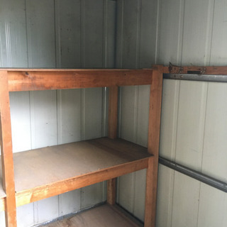 スチール物置 中古品 鍵付き 屋外用 95×50×150 お譲りし