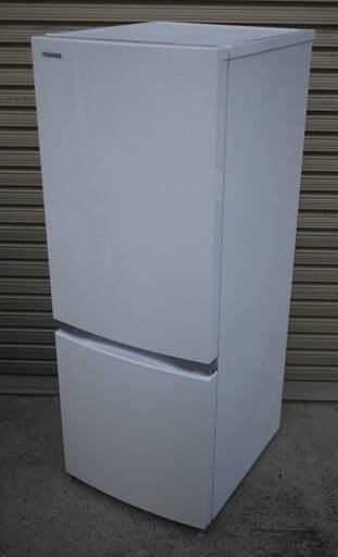 美品 18年製 東芝 冷蔵庫  GR-M15BS(W) 153L 2ドア BSシリーズ シェルホワイト 右開き アークフォルムデザイン
