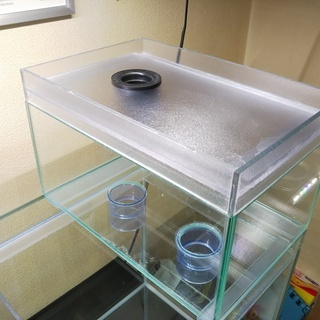 オーバーフロー水槽セット 3重菅90水槽+90濾過槽+20ウールBOX+水槽台