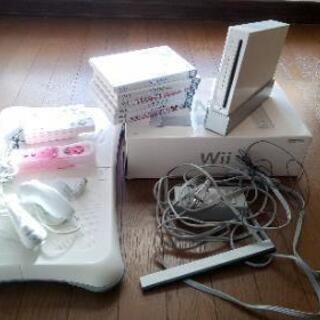 Wii 本体 ソフト6本セット Wii fit・JUST Dan...