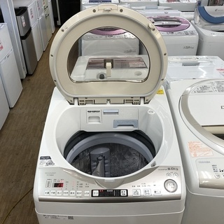 美品【 SHARP 】シャープ 洗濯8.0㎏/乾燥4.5㎏ プラズマクラスター搭載