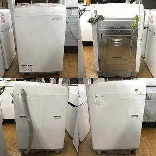 美品【 SHARP 】シャープ 洗濯8.0㎏ 全自動洗濯機 穴なしサイクロン