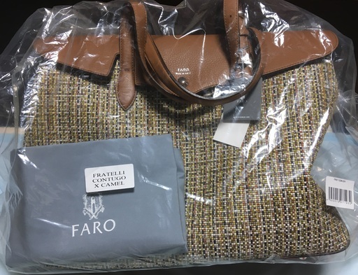 送料無料！【新品】FARO ファーロ トートバッグ FRATELLI MOUSSE×CONTUGO CAMEL 定価80,300円