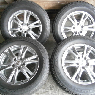 早者勝!!　プリウス等に　美品アルミホイール + スタッドレス　4本セット
