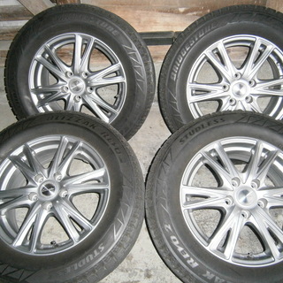 早者勝!!　プリウス等に　美品アルミホイール + スタッドレス　4本セット