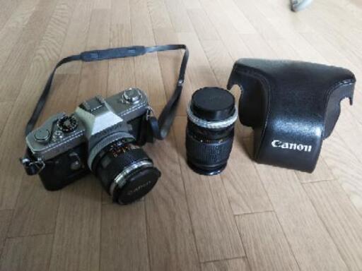 Canon 日本製ヴィンテージカメラと望遠レンズ