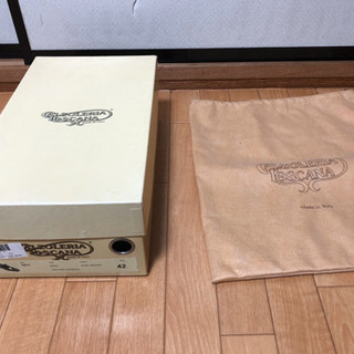 イタリア製レザーシューズ保存袋と保存箱のセット