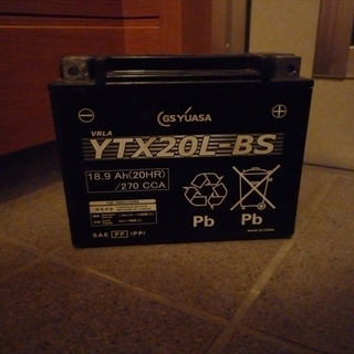 バイクバッテリー　YTX20L-BS　CCA408　中古