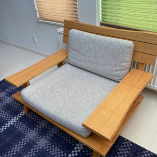 引き取り先決まりました！ソファー 三人掛け 一人掛け 木製 - 家具