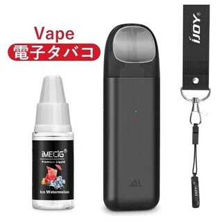 電子タバコスターターキット リキッド注入式 爆煙 ニコチンを含ま...