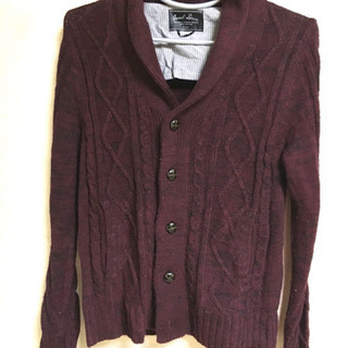 メンズ厚手カーディガンワインレッド Yuk 大泉学園のカーディガン メンズ の中古 古着あげます 譲ります ジモティーで不用品の処分