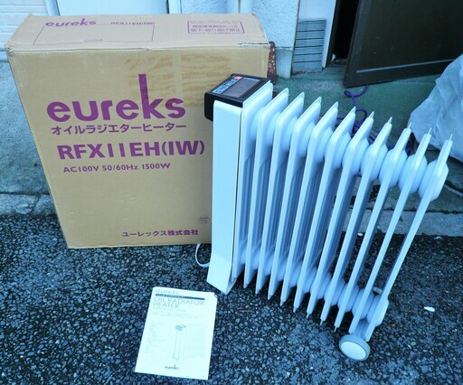 ☆ユーレックス Eureks RFX11EH(IW) ラジエター式オイルヒーター◆体に優しい暖房