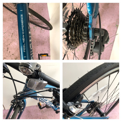 ⚫️⚫️⚫️クロスバイク、新品同様、エアーオン、28インチ、21段