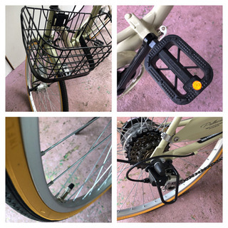 ⚫️⚫️⚫️MYPALLAS.26インチ 折り畳み、珍しい、オートライト 新品同様、6段変速付、籠付