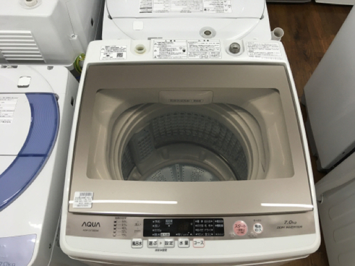 AQUA 7.0kg洗濯機 2016年製 AQW-GV700E