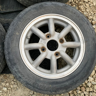 13インチ ワタナベホイール タイヤ付き 中古