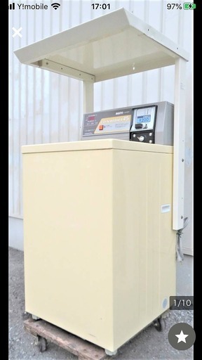 SANYO《コインランドリー全自動洗濯機》ASW-45CN　乾燥機専用スタンド付(b)