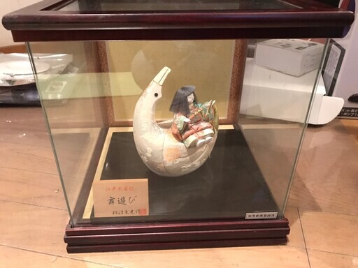特選 雛人形 ひな人形 柿沼東光作 ケース飾り 木目込み人形 名匠・逸品飾り 舞遊び　※中古美品