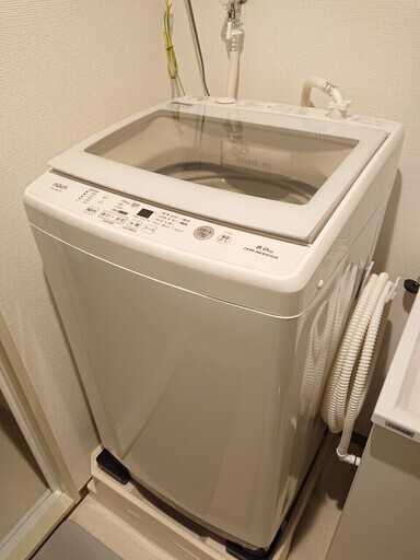 AQUA　全自動洗濯機8kg　AQW-GV80G(W)　2018年製　美品
