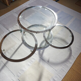 ガラス製　サイドテーブル