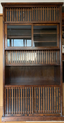 ガラス引戸棚◆水屋箪笥　食器棚