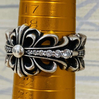 Chrome Hearts ダブルフローラルリング　ジルコニア加工