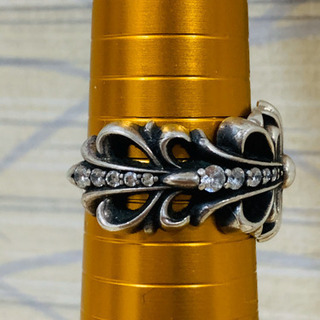 Chrome Hearts ダブルフローラルリング　ジルコニア加工