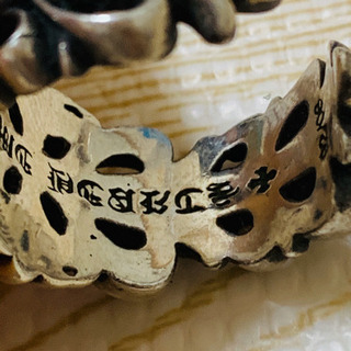 Chrome Hearts ダブルフローラルリング　ジルコニア加工