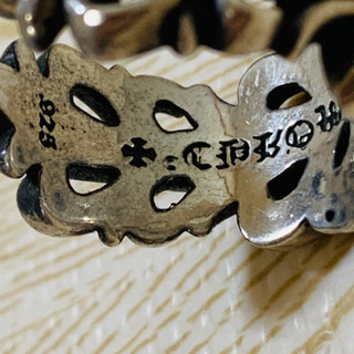 Chrome Hearts ダブルフローラルリング　ジルコニア加工