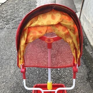 ★ 発送可 ★ ブザー付おでかけ三輪車 それいけ！アンパンマン デラックスII レッド