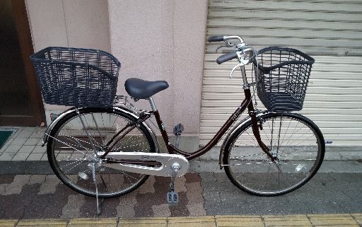 BRIDGESTONE Ookini[おおきに]26吋 ファミリーサイクル LEDオート/ブラウン